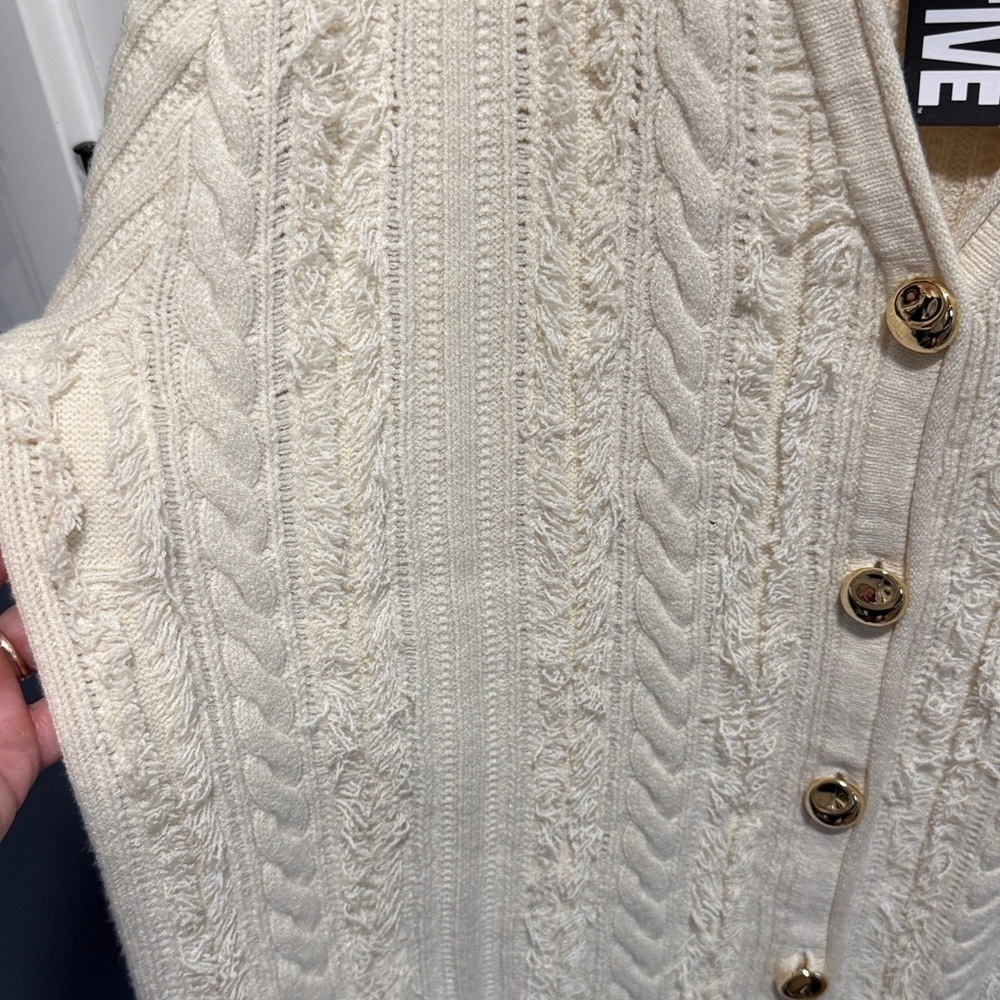 Women's Cream Cable Knit Cardigan Target Future Collective NEW - Picture 6 of 10